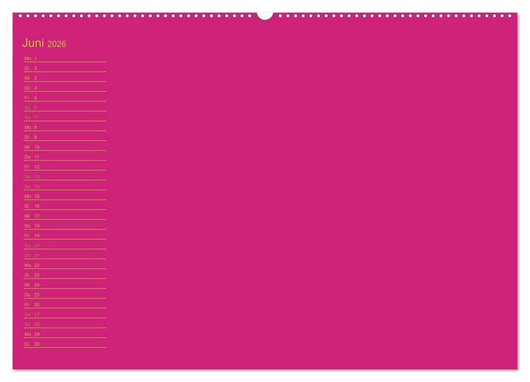 Produktbild: Bastel-Geburtstagskalender pink / Geburtstagskalender (Wandkalender 2026 DIN A2 quer), CALVENDO Monatskalender