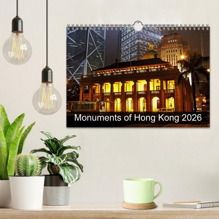 Produktbild: Monuments of Hong Kong 2026 (Wall Calendar 2026 DIN A4 landscape), CALVENDO 12 Month Wall Calendar