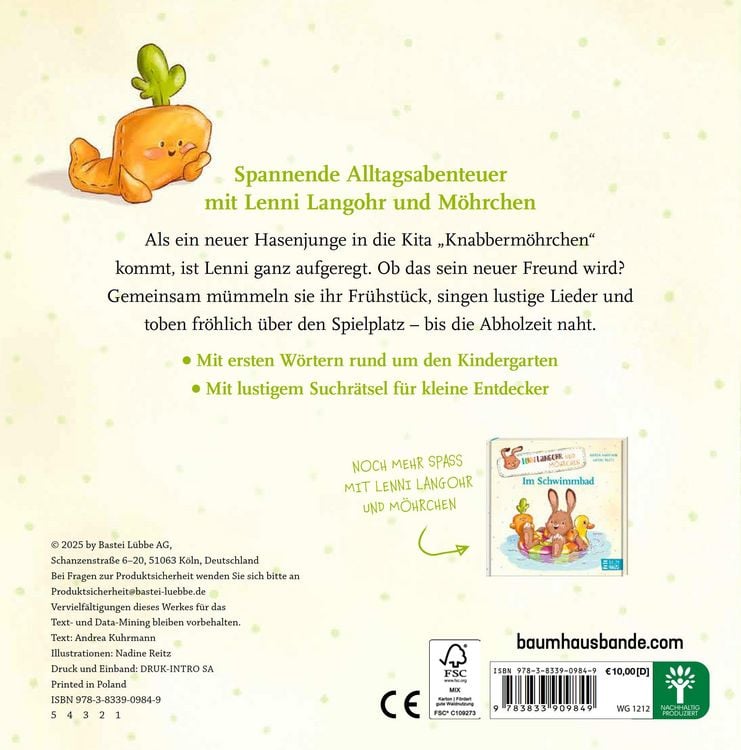 Produktbild: Lenni Langohr und M&ouml;hrchen im Kindergarten