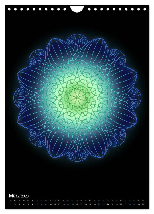 Produktbild: Mandala-Kalender 2026 (Wandkalender 2026 DIN A4 hoch), CALVENDO Monatskalender