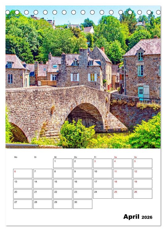 Produktbild: Malerische Bretagne - Reiseplaner (Tischkalender 2026 DIN A5 hoch), CALVENDO Monatskalender