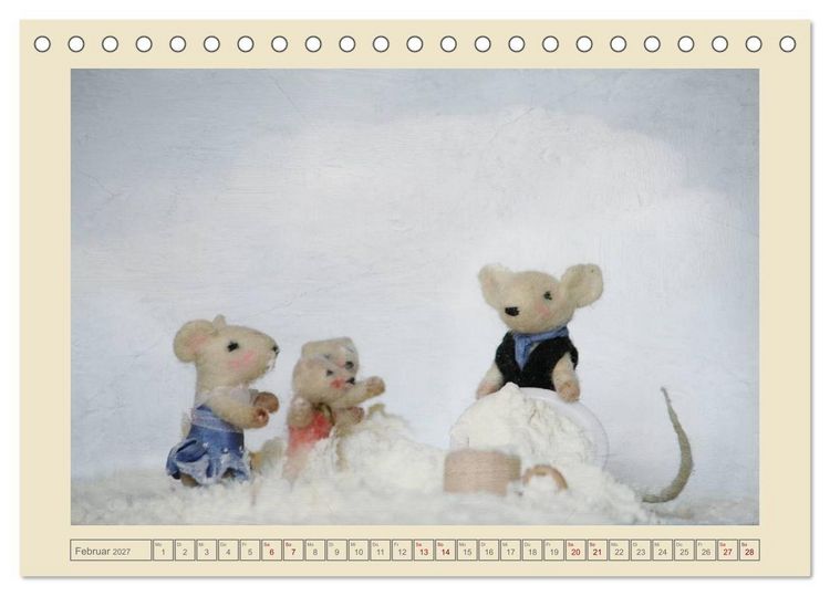 Produktbild: Bei Familie Maus zuhaus (Tischkalender 2027 DIN A5 quer), CALVENDO Monatskalender