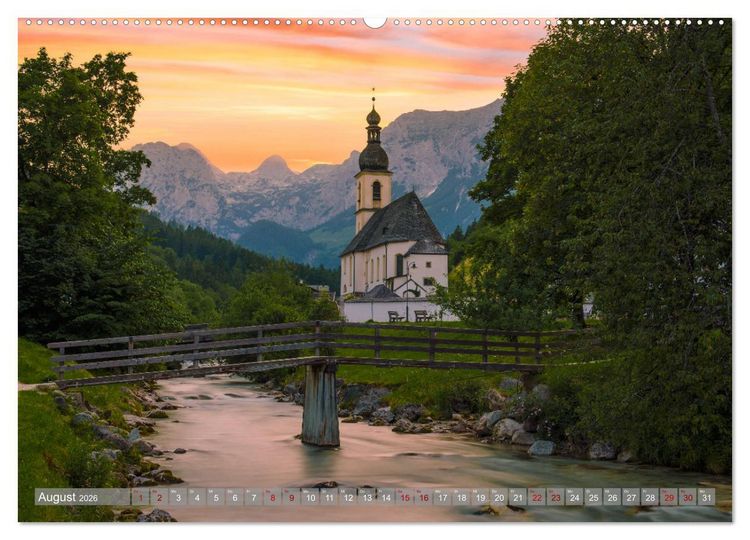 Produktbild: Verzauberte Bergwelten (hochwertiger Premium Wandkalender 2026 DIN A2 quer), Kunstdruck in Hochglanz