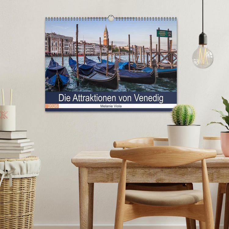 Produktbild: Die Attraktionen von Venedig (Wandkalender 2026 DIN A3 quer), CALVENDO Monatskalender