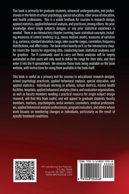 Produktbild: Applied Single Subjects Research for School Psychologists and Educators