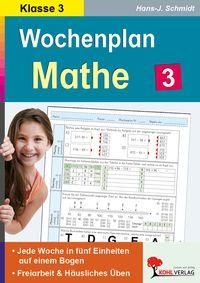 Produktbild: Wochenplan Mathe / Klasse 3