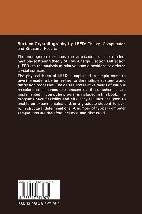 Produktbild: Surface Crystallography by LEED