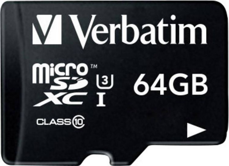 Produktbild: Verbatim PRO microSDXC-Karte 64 GB Class 10, UHS-I, UHS-Class 3 inkl. SD-Adapter