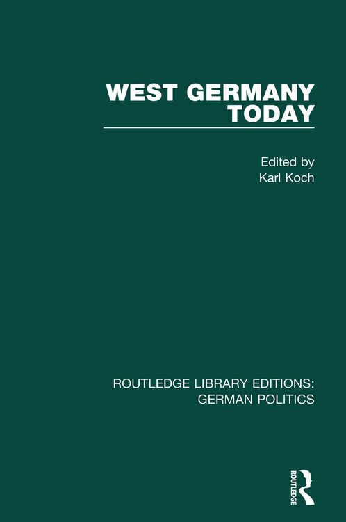 Produktbild: West Germany Today (RLE: German Politics)