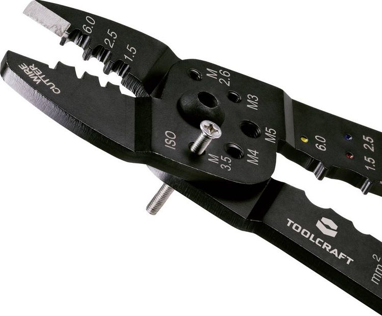 Produktbild: TOOLCRAFT PLC-4131 TO-6680946 Crimp- und Abisolierzange 1.5 bis 6mm&sup2;