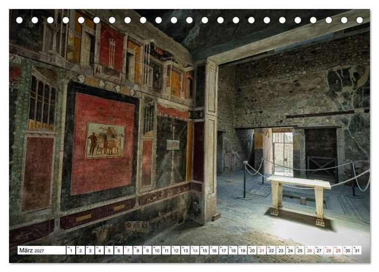 Produktbild: Versteinerte Stadt Pompeji (Tischkalender 2027 DIN A5 quer), CALVENDO Monatskalender