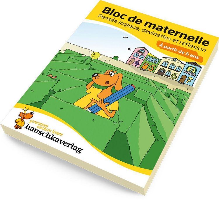 Produktbild: Bloc d'activit&eacute;s pr&eacute;scolaires &agrave; partir de 5 ans pour gar&ccedil;ons et filles, livre garcon 4 ans - Pens&eacute;e logique, devinettes et casse-t&ecirc;te pour appre