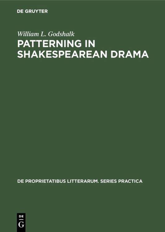 Produktbild: Patterning in Shakespearean Drama
