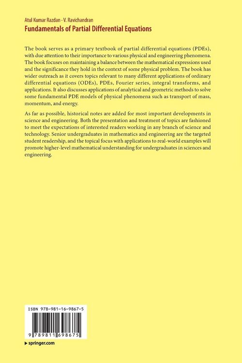 Produktbild: Fundamentals of Partial Differential Equations