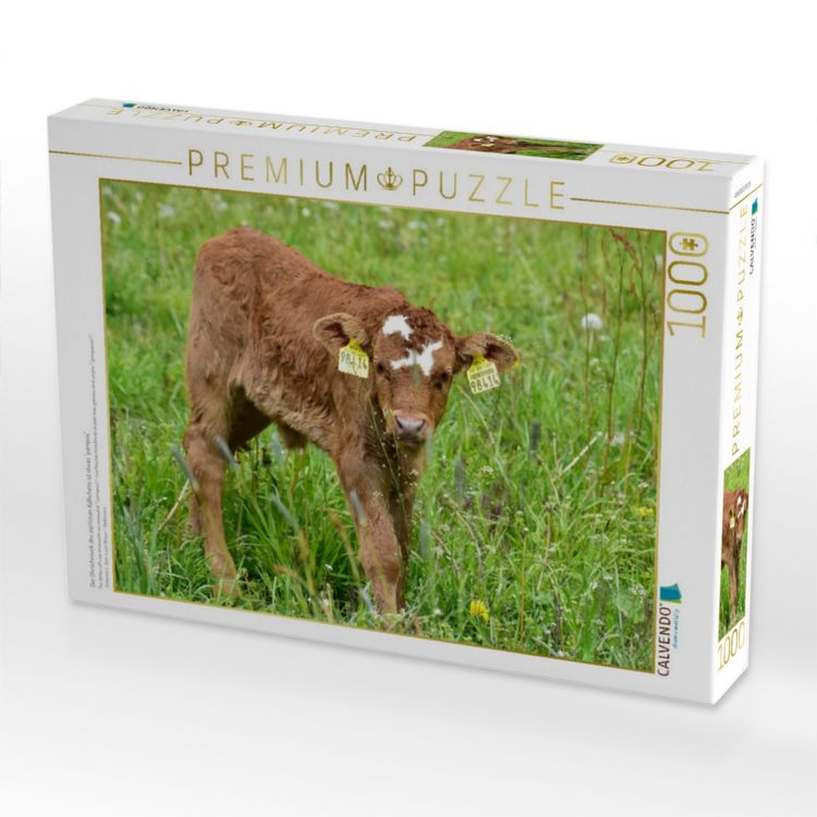 Produktbild: CALVENDO Puzzle Der Ohrschmuck des zierlichen K&auml;lbchens ist etwas "pomp&ouml;s" | 1000 Teile Lege-Gr&ouml;&szlig;e 64x48cm Foto-Puzzle f&uuml;r gl&uuml;ckliche Stunden