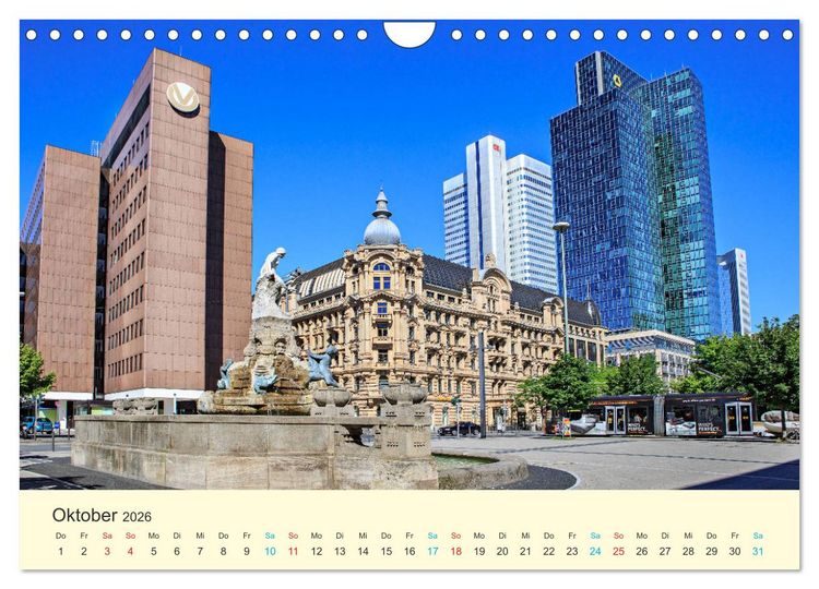 Produktbild: Frankfurt am Main - Finanzen und Geschichte (Wandkalender 2026 DIN A4 quer), CALVENDO Monatskalender