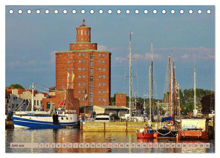 Produktbild: Eckernf&ouml;rde. Eichh&ouml;rnchen im Wappen - das Meer vor der T&uuml;r (Tischkalender 2026 DIN A5 quer), CALVENDO Monatskalender