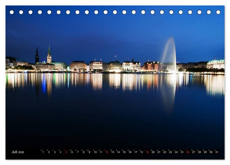 Produktbild: Hamburg - Alster (Tischkalender 2026 DIN A5 quer), CALVENDO Monatskalender