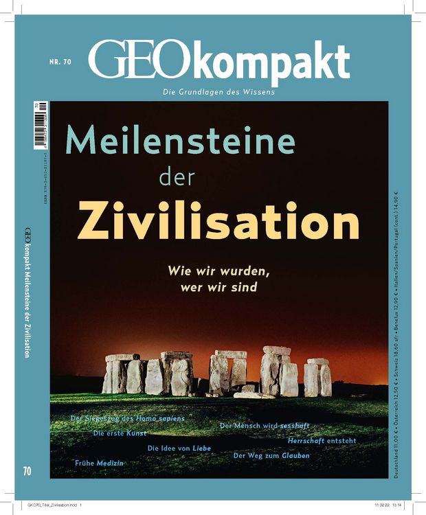 Produktbild: GEOkompakt / GEOkompakt 70/2022 - Meilensteine der Zivilisation