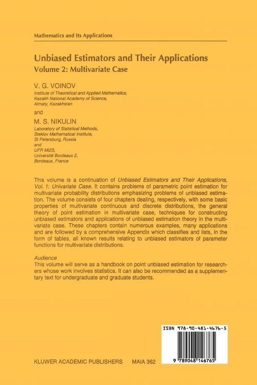 Produktbild: Unbiased Estimators and their Applications