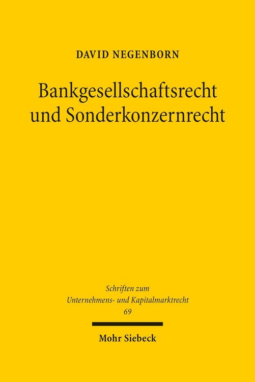 Produktbild: Bankgesellschaftsrecht und Sonderkonzernrecht