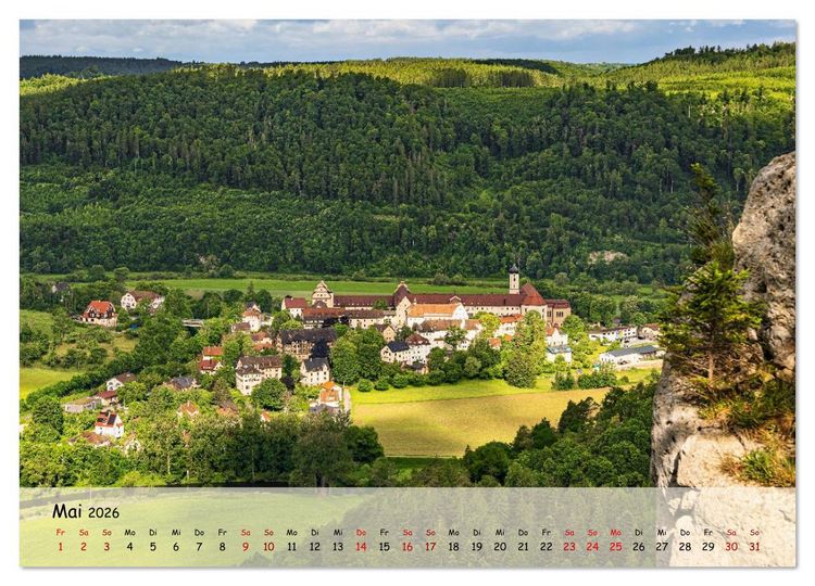 Produktbild: Im Donautal zwischen Beuron und Sigmaringen (hochwertiger Premium Wandkalender 2026 DIN A2 quer), Kunstdruck in Hochglanz