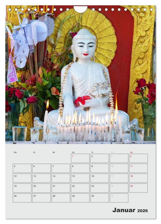 Produktbild: BUDDHA - Das sanfte L&auml;cheln (Wandkalender 2026 DIN A4 hoch), CALVENDO Monatskalender