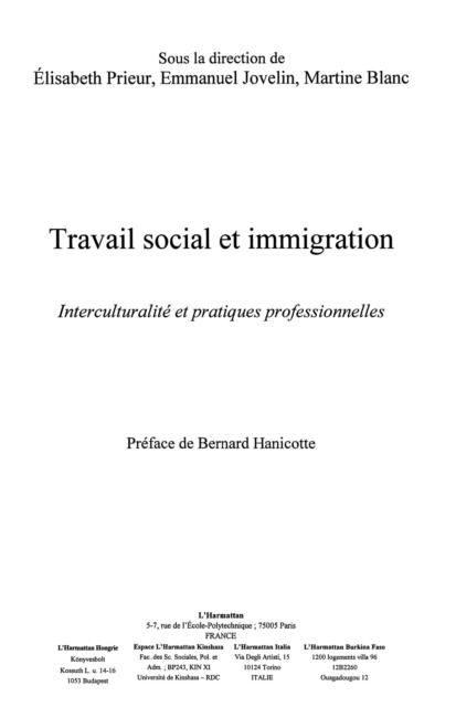 Produktbild: Travail social et immigration