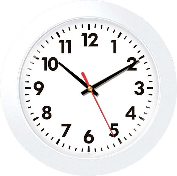 Produktbild: EUROTIME 80511-00 Quarz Wanduhr 30.5cm Wei&szlig;