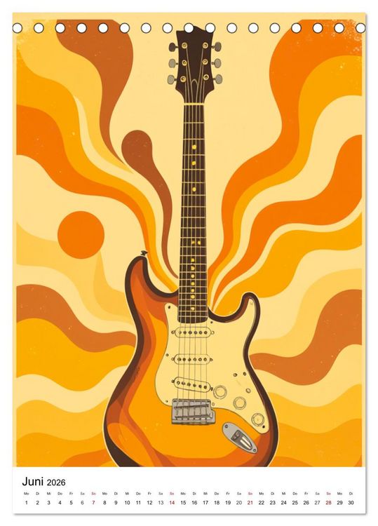 Produktbild: Feel the Groove &ndash; Funk & Soul Vintage (Tischkalender 2026 DIN A5 hoch), CALVENDO Monatskalender