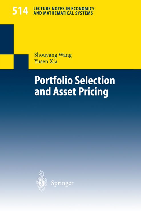 Produktbild: Portfolio Selection and Asset Pricing