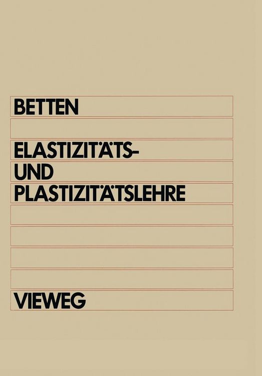 Produktbild: Elastizit&auml;ts- und Plastizit&auml;tslehre