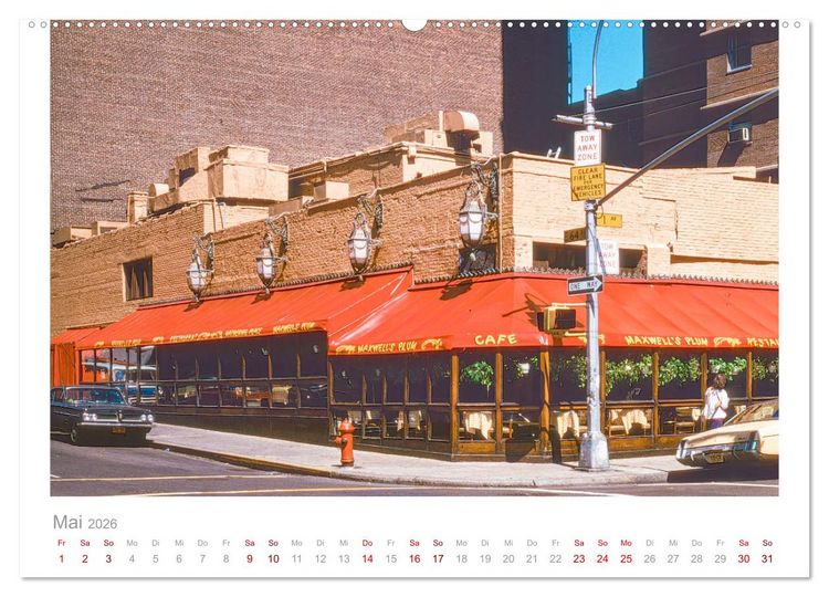 Produktbild: New York in 1975 (hochwertiger Premium Wandkalender 2026 DIN A2 quer), Kunstdruck in Hochglanz