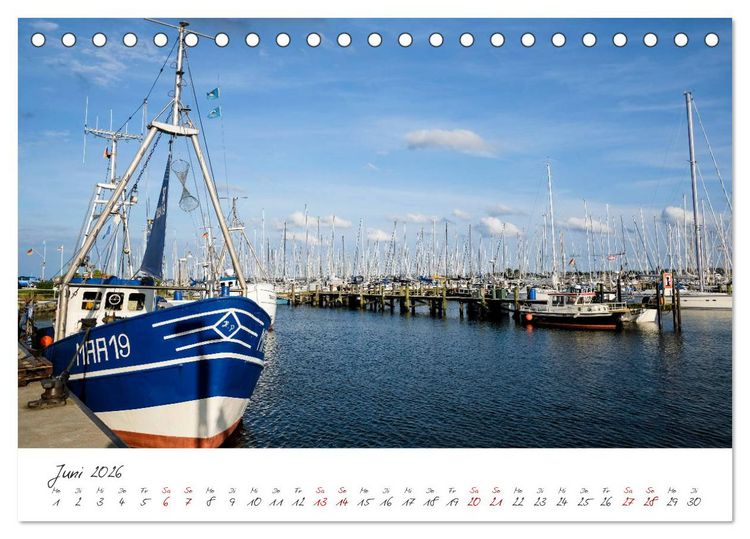 Produktbild: Maasholm - der Fischerort an Schlei und Ostsee (Tischkalender 2026 DIN A5 quer), CALVENDO Monatskalender