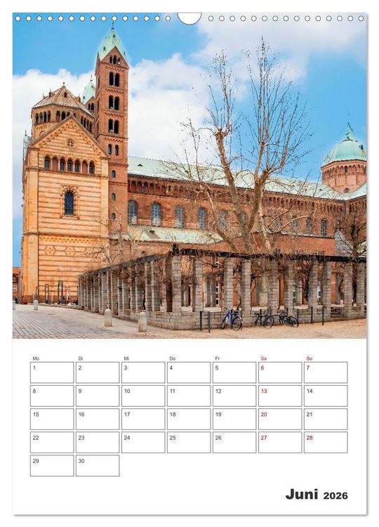 Produktbild: Stadt Speyer - Reiseplaner (Wandkalender 2026 DIN A3 hoch), CALVENDO Monatskalender