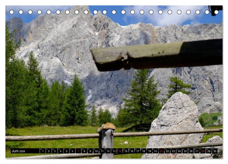Produktbild: Sommer am Dachstein (Tischkalender 2026 DIN A5 quer), CALVENDO Monatskalender