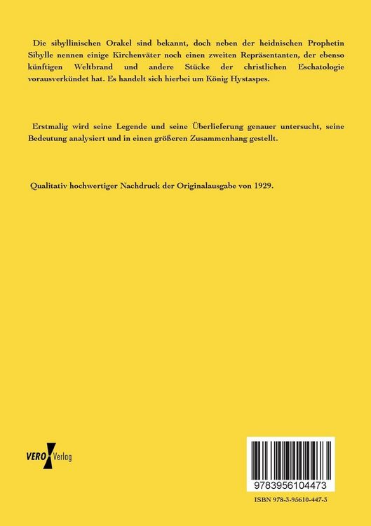 Produktbild: Die Orakel des Hystaspes