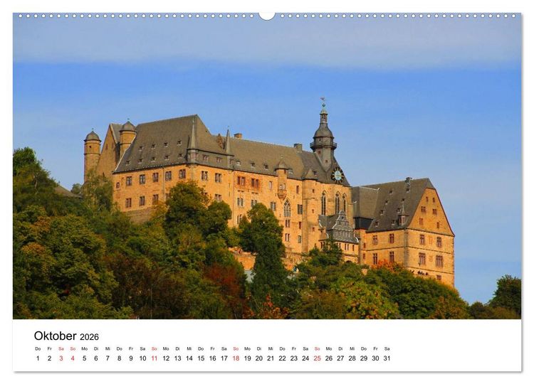 Produktbild: Deutschlands Burgen - besondere Burgen und sch&ouml;ne Schl&ouml;sser (Wandkalender 2026 DIN A2 quer), CALVENDO Monatskalender