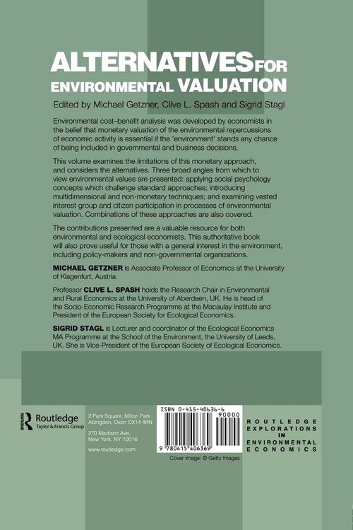 Produktbild: Alternatives for Environmental Valuation