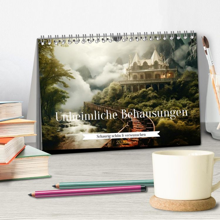Produktbild: Unheimliche Behausungen (Tischkalender 2026 DIN A5 quer), CALVENDO Monatskalender