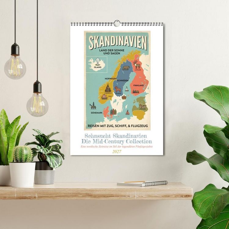 Produktbild: Sehnsucht Skandinavien &ndash; Die Mid-Century Collection (Wandkalender 2027 DIN A3 hoch), CALVENDO Monatskalender