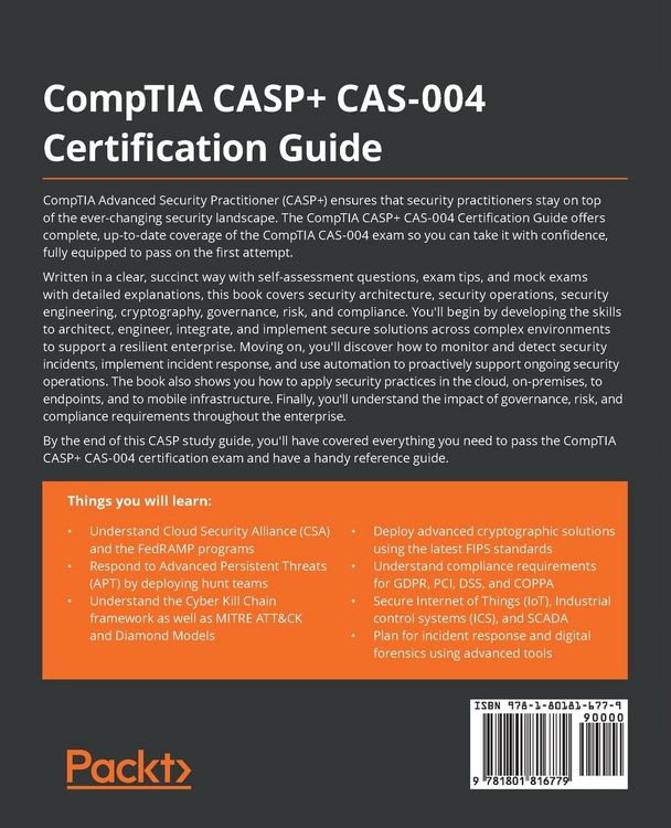 Produktbild: CompTIA CASP+ CAS-004 Certification Guide
