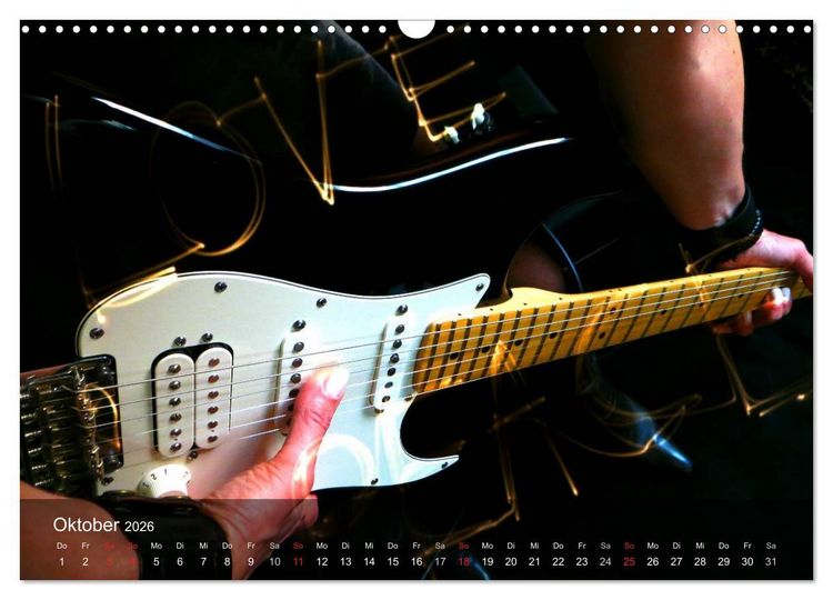 Produktbild: Rockgitarren Power (Wandkalender 2026 DIN A3 quer), CALVENDO Monatskalender