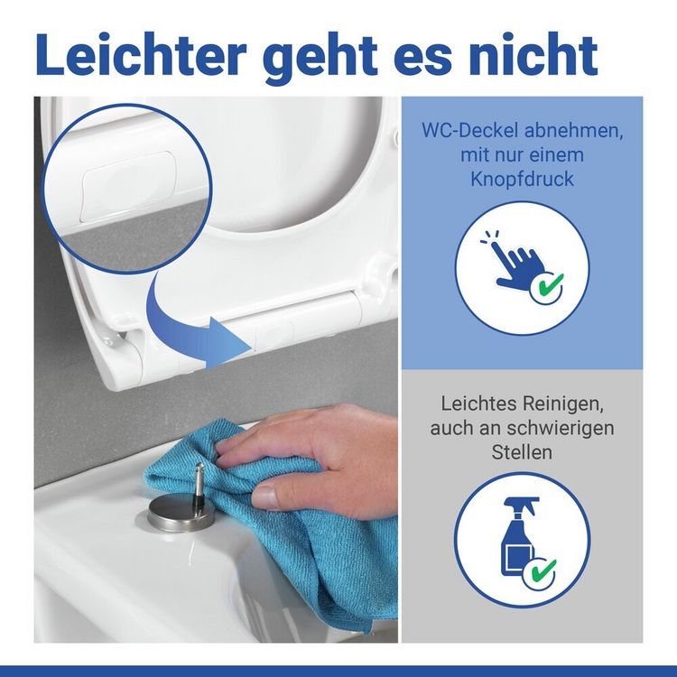 Produktbild: WC Sitz Mod. Samos Wei&szlig;, Toilettendeckel mit Absenkautomatik