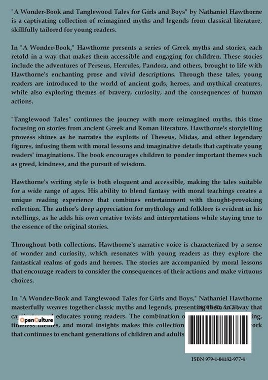 Produktbild: A Wonder-Book and Tanglewood Tales for Girls and Boys
