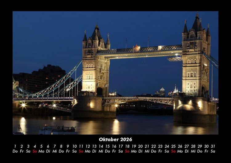 Produktbild: London 2026 Fotokalender DIN A3