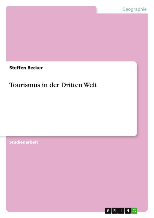 Produktbild: Tourismus in der Dritten Welt