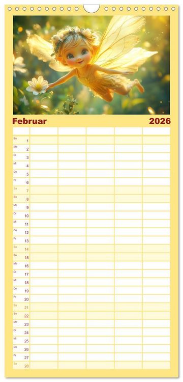 Produktbild: Familienplaner 2026 - Zauberhaftes Elfenland. Die duftige Welt der Naturgeister mit 5 Spalten (Wandkalender, 21 x 45 cm) CALVENDO
