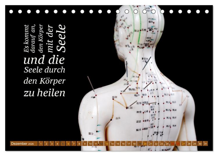 Produktbild: Achtsamkeit Gesundheit mit coolen Spr&uuml;chen zum Wohlbefinden (Tischkalender 2026 DIN A5 quer), CALVENDO Monatskalender