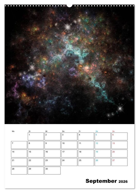 Produktbild: Im Weltraum (hochwertiger Premium Wandkalender 2026 DIN A2 hoch), Kunstdruck in Hochglanz